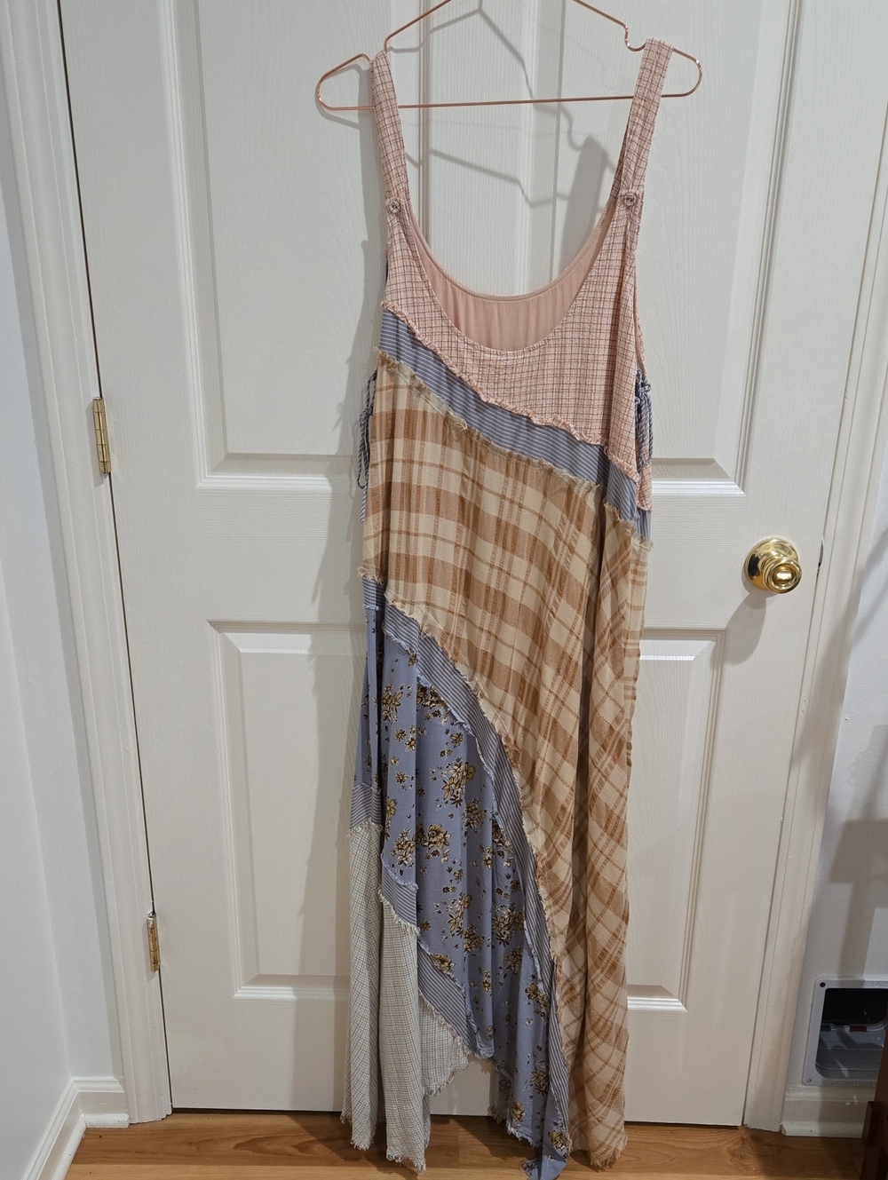 Free People COZY CRAFT Plaid Maxi Dress M - Picture 5 of 11